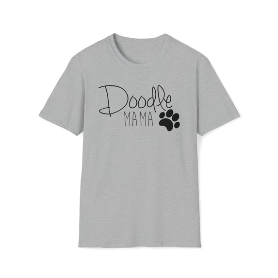 Doodle Mama With Paw, Gildan Unisex Softstyle T-Shirt, Graphic Tee, S-3XL