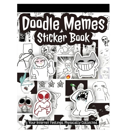 Doodle Meme Sticker Book Collection of Internet Inspired Expression Stickers for Journals Laptops Scrapbooks Water Bottles and More Fun DIY Projects
