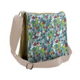 thumbnail image 1 of Doodle Messenger Bag, Kawai Bunnies Happy, Unisex Cross-body, by Ambesonne, 1 of 2
