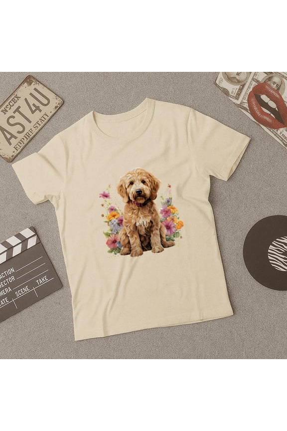 Doodle Mom Graphic for a Goldendoodle & Labradoodle Dog Unisex T-shirt, up to size 5XL