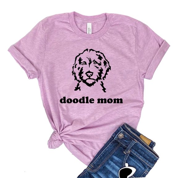 Doodle Mom T-shirt Dog Mama Shirt Golden Doodle Tee Women's Pet Tshirt Fur Mom Shirts Paw Owner Gift