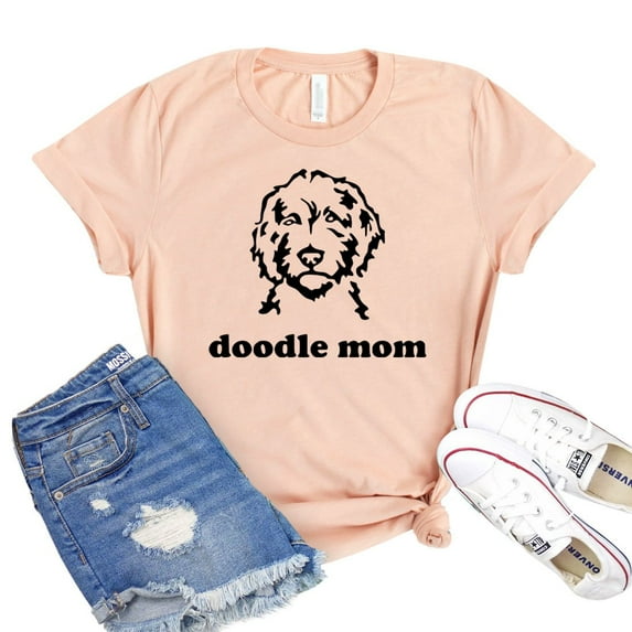 Doodle Mom T-shirt Dog Mama Shirt Golden Doodle Tee Women's Pet Tshirt Fur Mom Shirts Paw Owner Gift