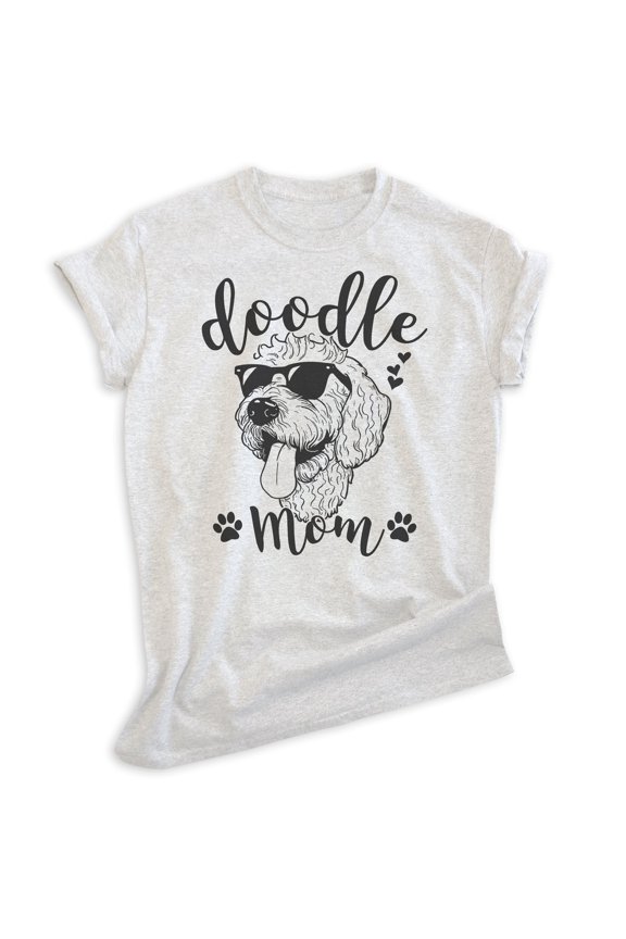 Doodle Mom T-shirt, Unisex Women's Shirt, Golden Doodle Owner, Best Dog Mom Gift, Heather Ash, X-Small