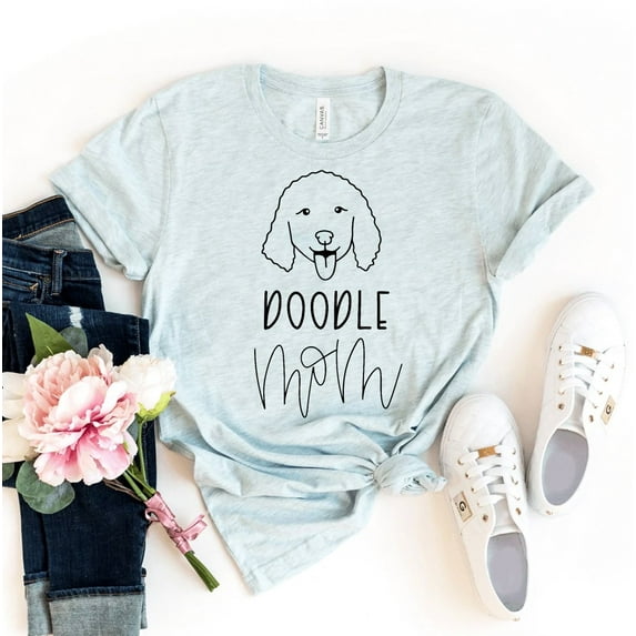Doodle Mom T-shirt Women's Pet Top Paw Training Tee Doggy Tshirt Fur Parent Shirts Golden Doodle Gift Dog Mama Shirt