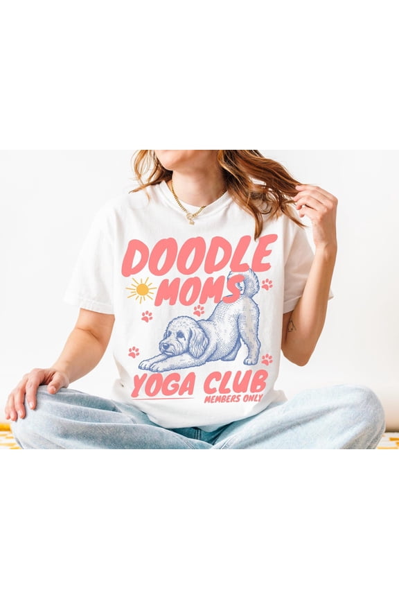 Doodle Moms Yoga Club Shirt Dog Social Club Shirt Vintage Dog Shirt Funny Golden Doodle Gift Golden Doodle Shirt Doodle Mom Yoga Dog Mom Tee