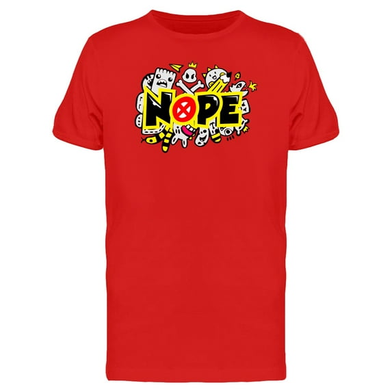 Doodle Nope Yellow Color Tee Men's -Image by Shutterstock