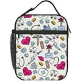 thumbnail image 1 of Doodle Nurse Lunch Box Insulated for Women Men Detachable Handle Lunchbox Meal Tote Bag 10"Lx 8"Wx4"H, 1 of 6