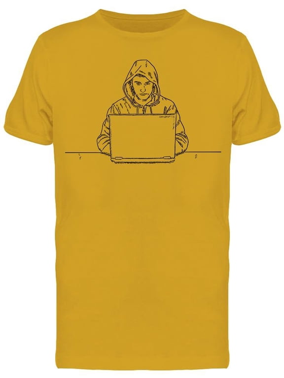 Doodle Of A Hacker T-Shirt Men -Image by Shutterstock, Male Large