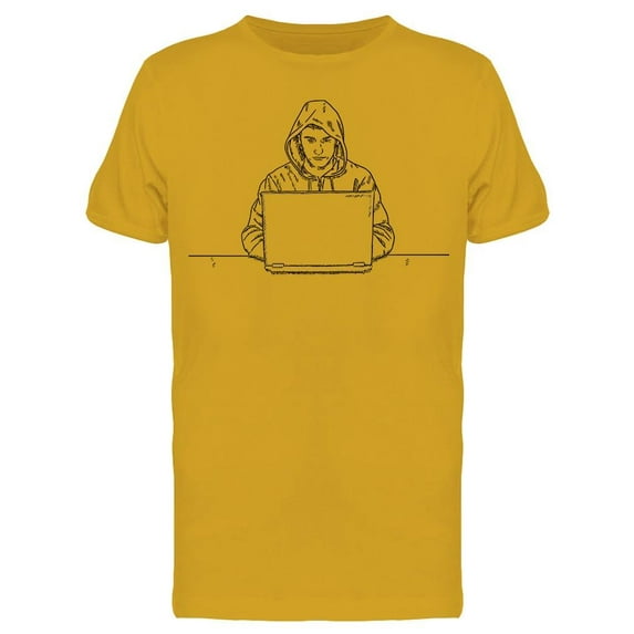 Doodle Of A Hacker T-Shirt Men -Image by Shutterstock, Male XX-Large