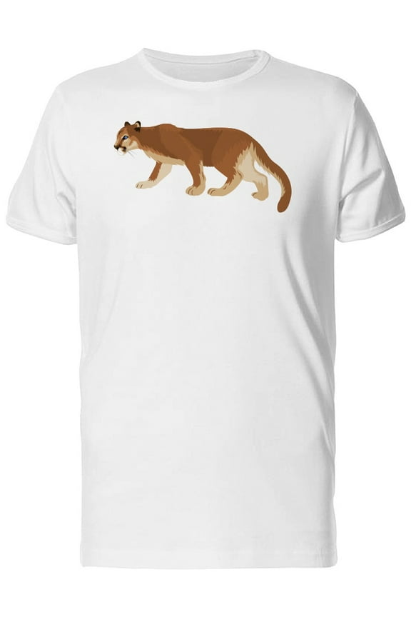 Doodle Of Cougar T-Shirt Men -Image by Shutterstock, Male Small