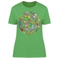 thumbnail image 1 of Doodle Of Musical Instruments T-Shirt Women -Image by Shutterstock, Female Small, 1 of 2