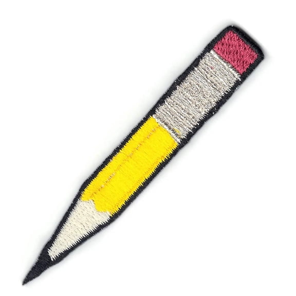 Doodle Pencil Iron On Patch