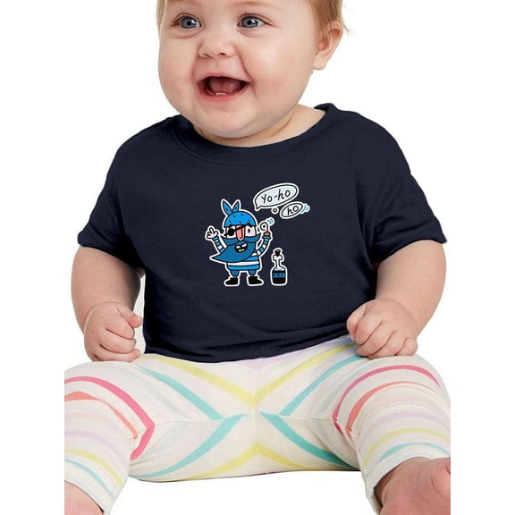 Doodle Pirate Eye Patch T-Shirt Infant -Image by Shutterstock,  12 Months