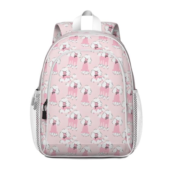 Doodle Poodle Image Backpack for School,Cute School Bag,Schoolbag with Adjustable Shoulder Straps & Padded Back,15"x11.42"x5.5"