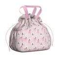 thumbnail image 1 of Doodle Poodle Image Drawstring Lunch Bag Women - Drawstring Lunch Bag Insulated for Work Office - Stain-Resistant Large Lunchbags for Women with Multi-Pockets, 1 of 6
