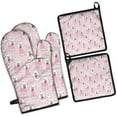 thumbnail image 1 of Doodle Poodle Image Kitchen Oven Mitt and Pot Holder Sets 4 Pcs for Baking, Cooking and Grilling, Heat Resistant Up To 392 °F, 1 of 7