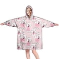 thumbnail image 1 of Doodle Poodle Image Wearable Oversized Blanket,Wearable Blanket Hoodie for Adults,Cozy Hooded Blankets with Super Pockets,Super Warm Fuzzy Pullover for Women & Men, 1 of 6