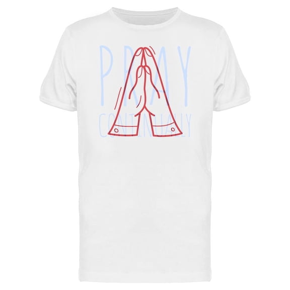 Doodle Pray Hand T-Shirt Men -Image by Shutterstock, Male x-Large