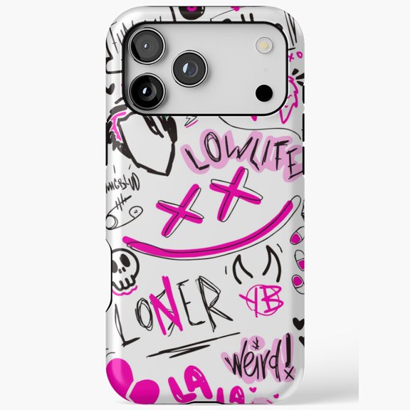 Doodle Punk Loner Weird Graffiti Grunge Street Art Phone Case for iPhone 17 11 12 13 14 15 16 Pro Max