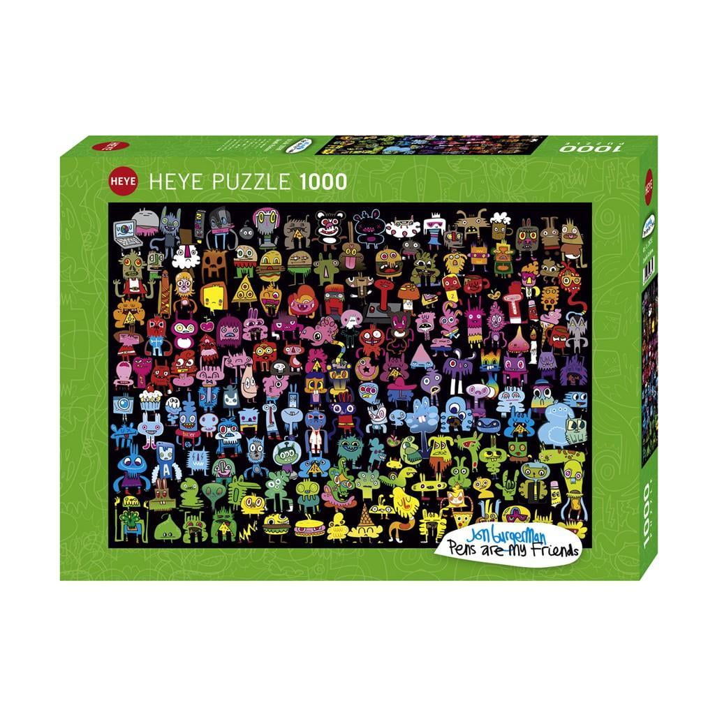 Heye Doodle Rainbow By Artist Jon Burgerman 1000 Piece Graphics & Cartoons Jigsaw Puzzle