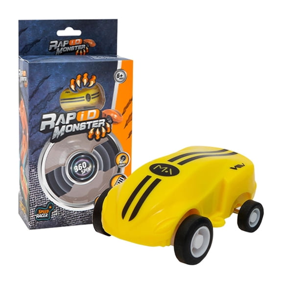 Doodle Rapid Monster 360 Degrees Rotating With Flashing Lights Mini Toy Car Spinner-Yellow