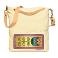 thumbnail image 1 of Doodle Rectangles -13 Printed Canvas Leather Strap Crossbody Messenger WAS_35, 1 of 1