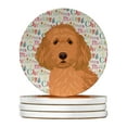 thumbnail image 1 of Doodle Red #1 Christmas Large Sandstone Coasters Pack of 4 4 in x 4 in, 1 of 3