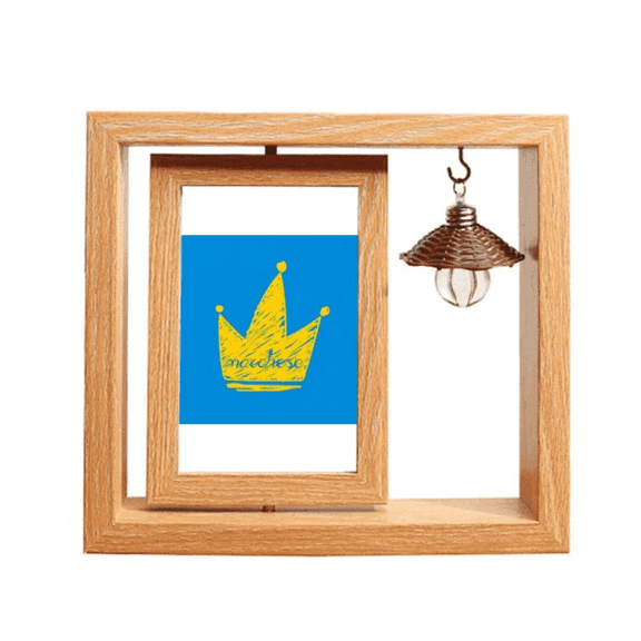 Doodle Scrawl Graffiti Marchese Headgear Wooden Rotating Picture Photo Frame 4x6