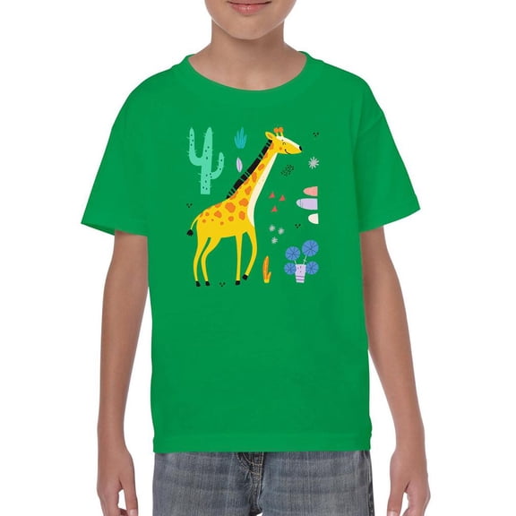 Doodle Style Giraffe T-Shirt Juniors -Image by Shutterstock,  Medium