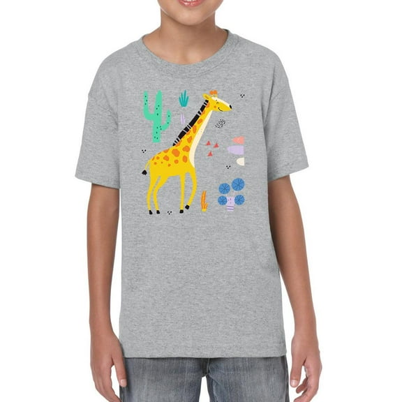 Doodle Style Giraffe T-Shirt Juniors -Image by Shutterstock,  Small
