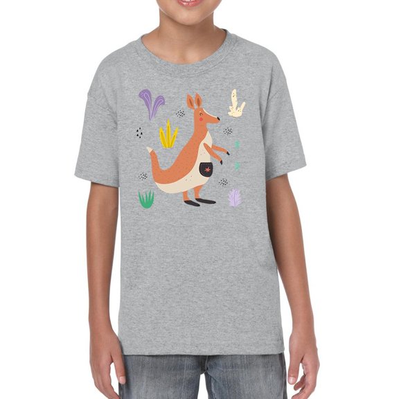 Doodle Style Kangaroo T-Shirt Juniors -Image by Shutterstock,  Small