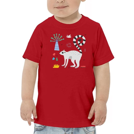 Doodle Style Lemur T-Shirt Toddler -Image by Shutterstock, 4 Toddler