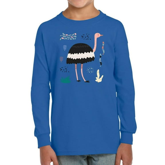 Doodle Style Ostritch Long Sleeve Toddler -Image by Shutterstock, 5 Toddler