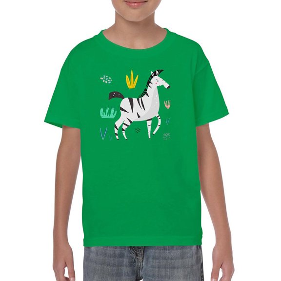 Doodle Style Zebra T-Shirt Juniors -Image by Shutterstock, Medium