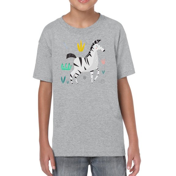 Doodle Style Zebra T-Shirt Juniors -Image by Shutterstock,  Small