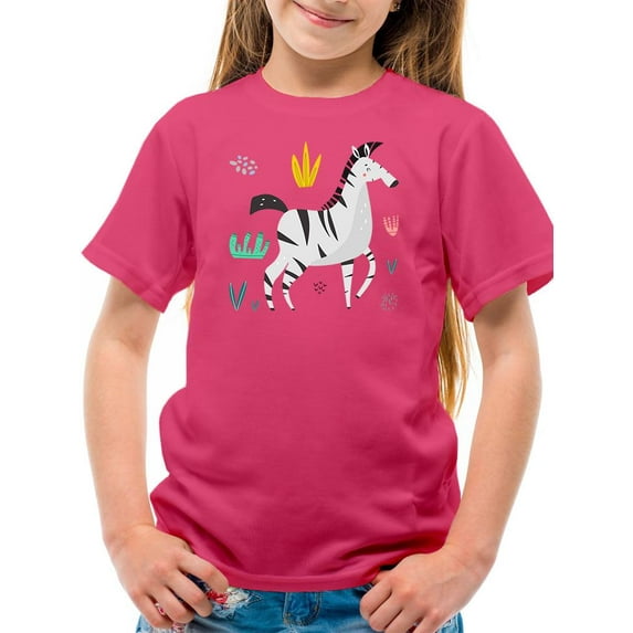 Doodle Style Zebra T-Shirt Juniors -Image by Shutterstock, x-Small
