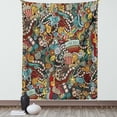 thumbnail image 1 of Doodle Tapestry, Cinema Items Combined in an Abstract Style Popcorn Movie Reel The End Theatre Masks, Wall Hanging for Bedroom Living Room Dorm Decor, 40W X 60L Inches, Multicolor, by Ambesonne, 1 of 5