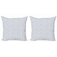 thumbnail image 1 of Ambesonne Cartoon Throw Pillow Cover 2 Pack, Uppercase Alphabet Letters, 16", Blue Violet and White, 1 of 2