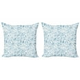 thumbnail image 1 of Ambesonne Science Throw Pillow Cover 2 Pack, Physics Themed Drawing, 16", Blue Pale Blue, 1 of 2