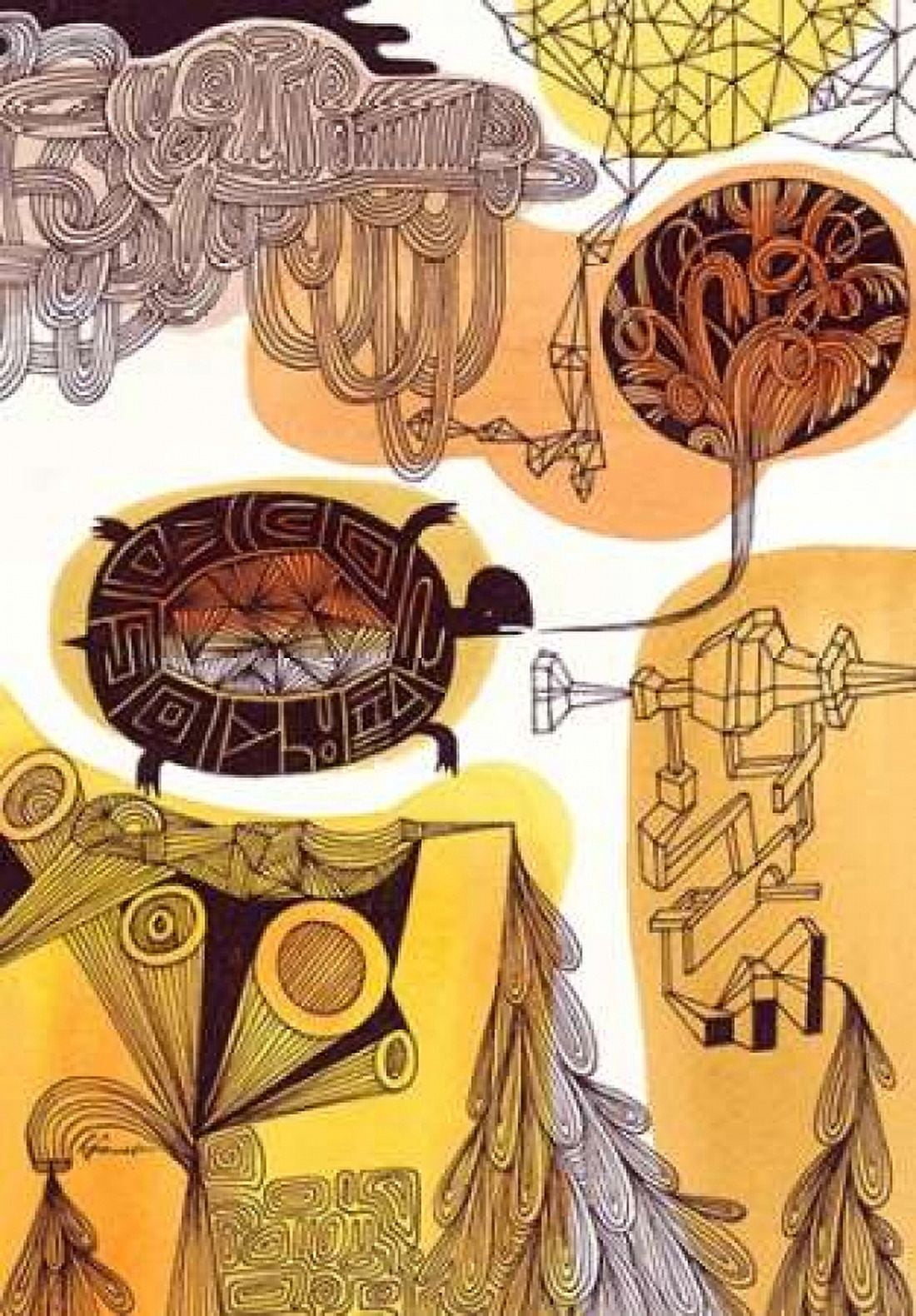 Doodle Turtle Canvas Art - Richard Faust (20 x 28)