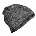 thumbnail image 1 of Doodle Unisex Beanie, Modern Optical Illusion Art, Hiking Outdoors, Charcoal Grey and White, by Ambesonne, 1 of 1