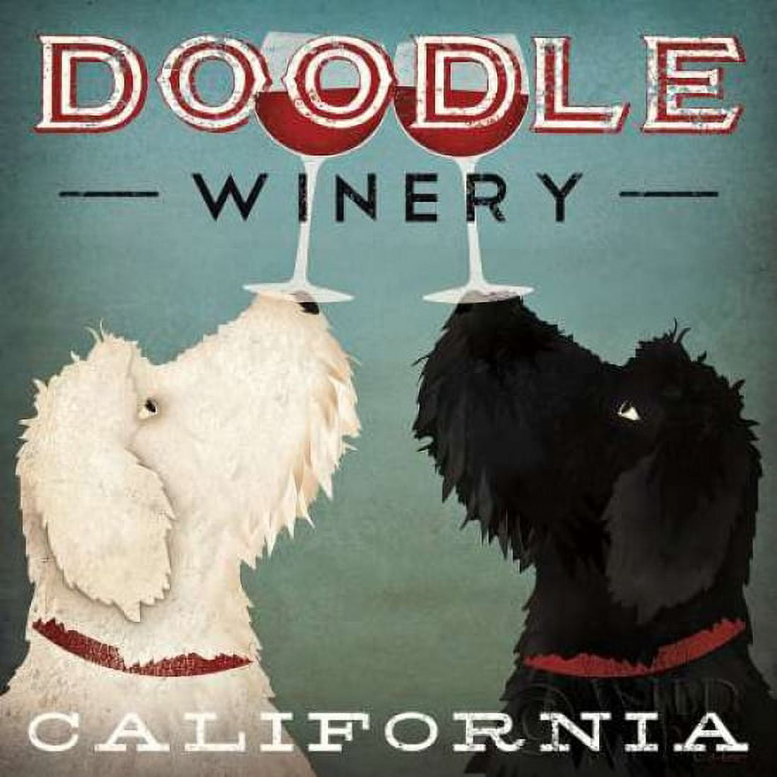 Doodle Wine Canvas Art - Ryan Fowler (24 x 24)