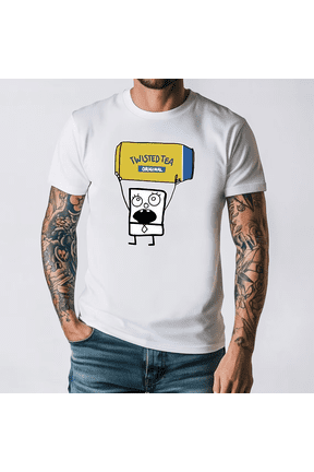 Doodlebob Twisted Tea Funny Fast Food Parody Meme Top Unisex T-Shirt, S-3XL