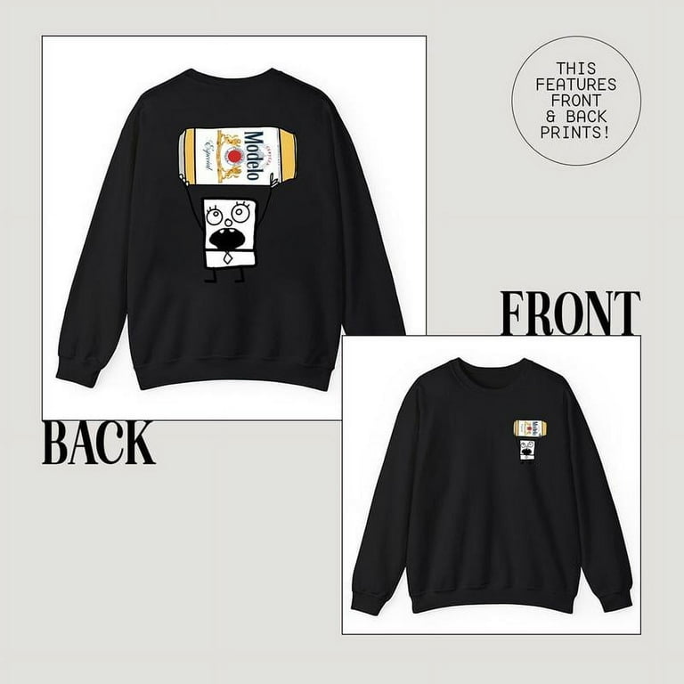 Doodlebob modelo beer spongebob funny sweater. sustainable fashion sweater. trendy design Unisex Comfort Sweatshirt Color Sand Size L