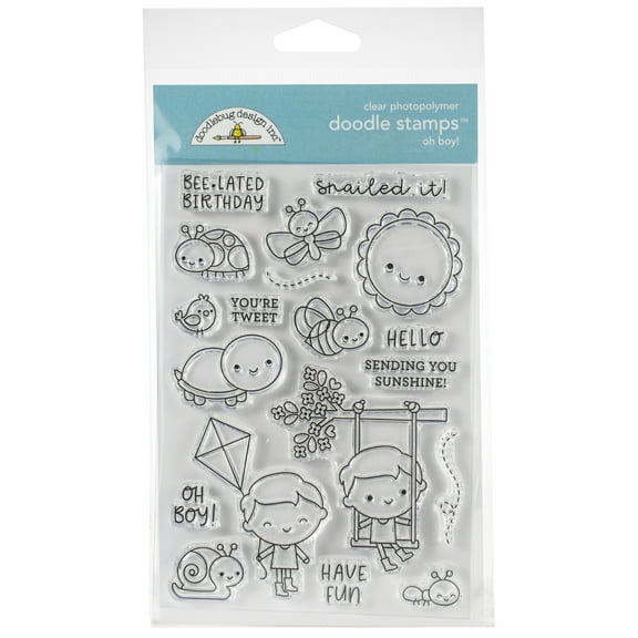 Doodlebug Clear Doodle Stamps-Oh! Boy