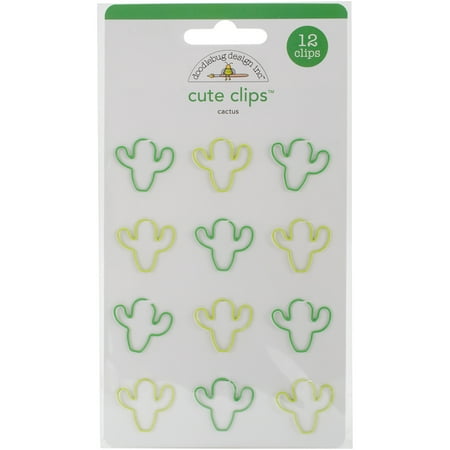 Doodlebug Cute Clips 12/pkg-cactus