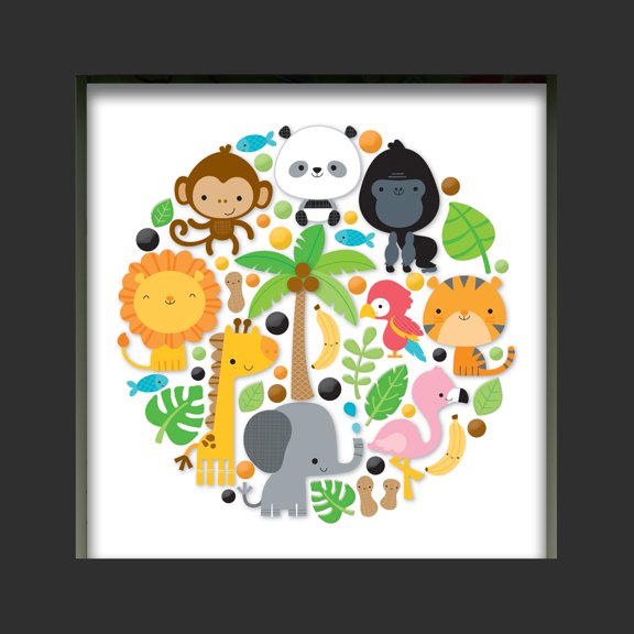 Doodlebug Design Shadow Box Insert Kit-At The Zoo