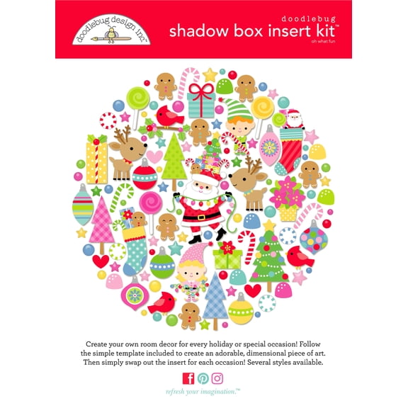 Doodlebug Design Shadow Box Insert Kit-Oh What Fun