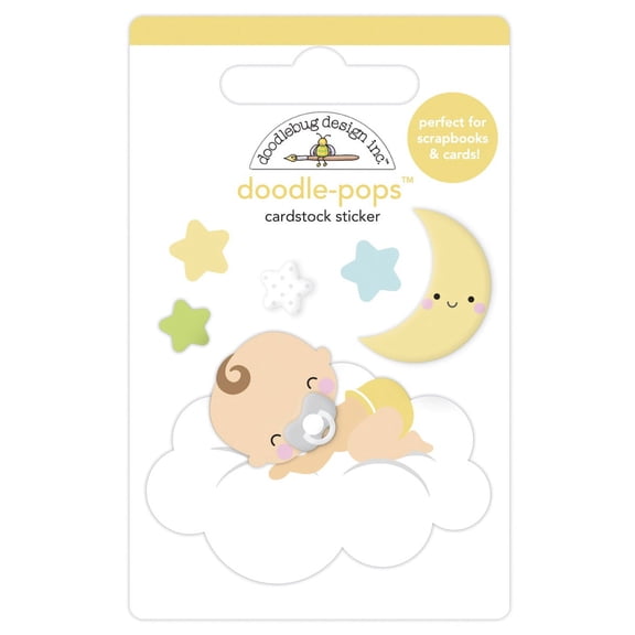 Doodlebug Doodle-Pops 3D Stickers-Cloud Nine, Bundle Of Joy