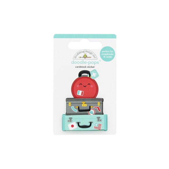 Doodlebug Doodle-Pops 3D Stickers-Get Packin'